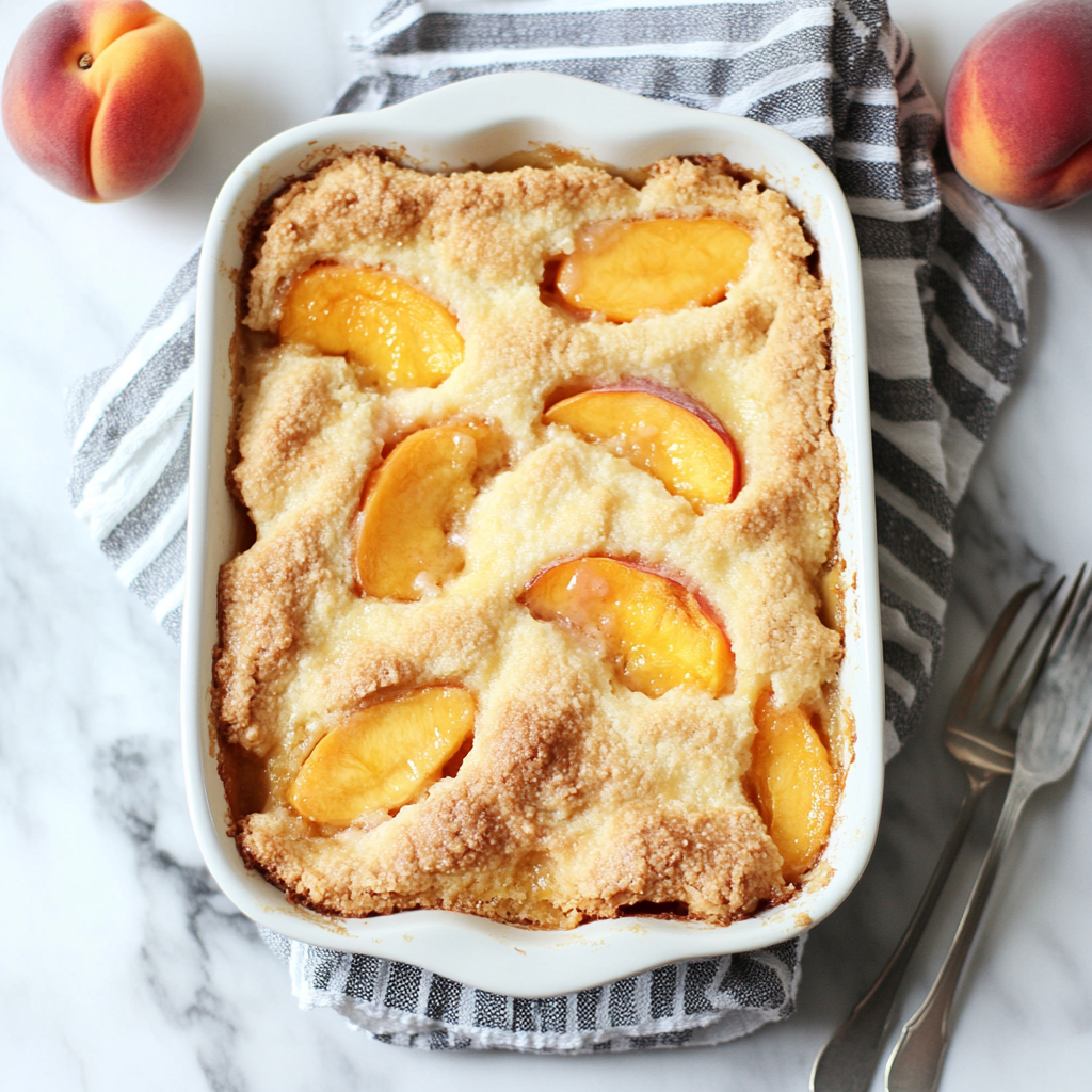 Easy peach cobbler