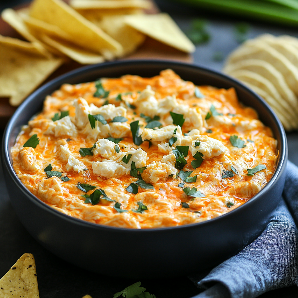 healthy buffalo chicken dip​